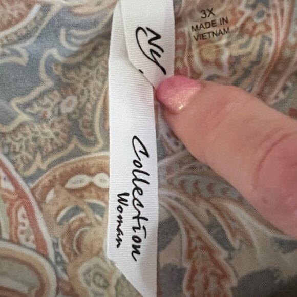 NY Collection Womens Tunic with High-Low hem Size 3X - Picture 2 of 9